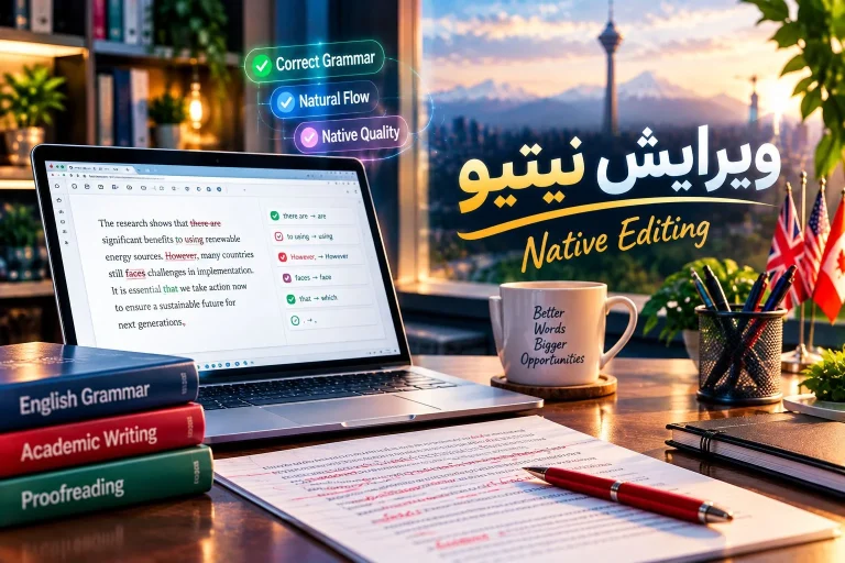 خدمات ویرایش نیتیو مقالات ISI